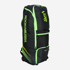 Kookaburra WD2000 wheelie duffle cricket bag black green large cricket kit bag with wheels
