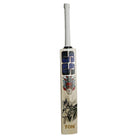 SS Devils Blue English willow cricket bat with chrome stickers and wide blade