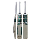 SS Master 1000 English willow cricket bat front back and side view with white grip